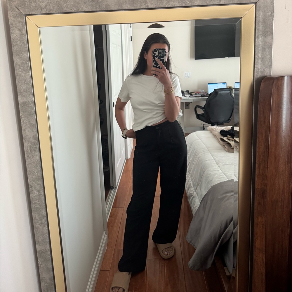 Bershka High Waisted Black Trousers